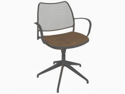 Office chair with chrome frame (rotating) (B)