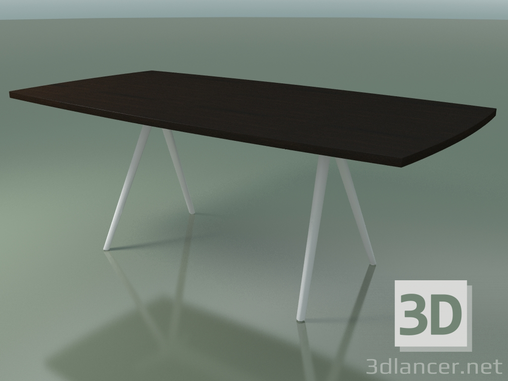 3d model Mesa en forma de jabón 5433 (H 74 - 100x200 cm, patas 150 °, chapada L21 wengué, V12) - vista previa