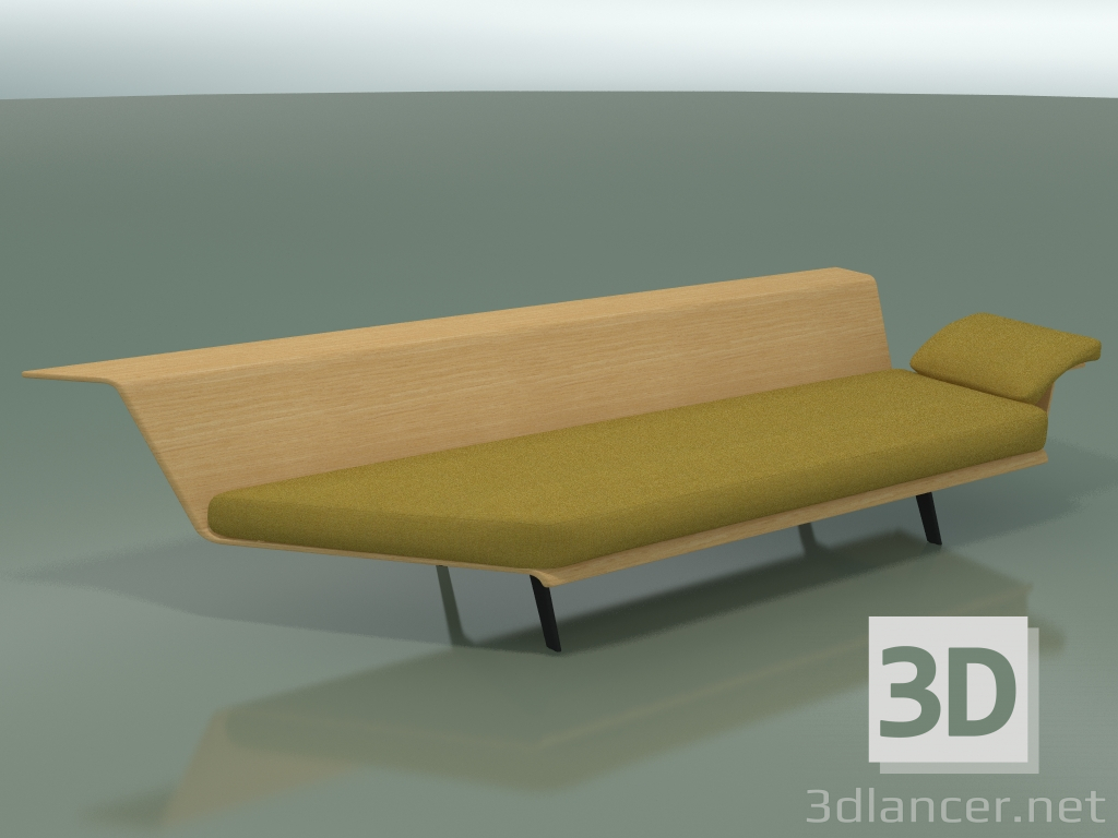 3d модель Модуль угловой Lounge 4422 (90° правый, Natural oak) – превью