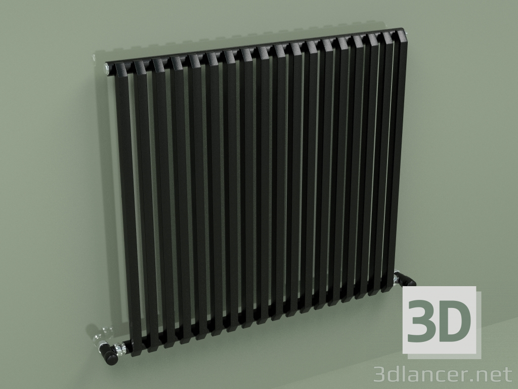 modèle 3D Radiateur SAX (H 680 18 EL, Noir - RAL 9005) - preview