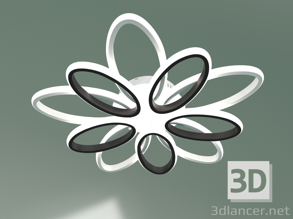 3d model Ceiling lamp 90137-10 (white-black) - preview