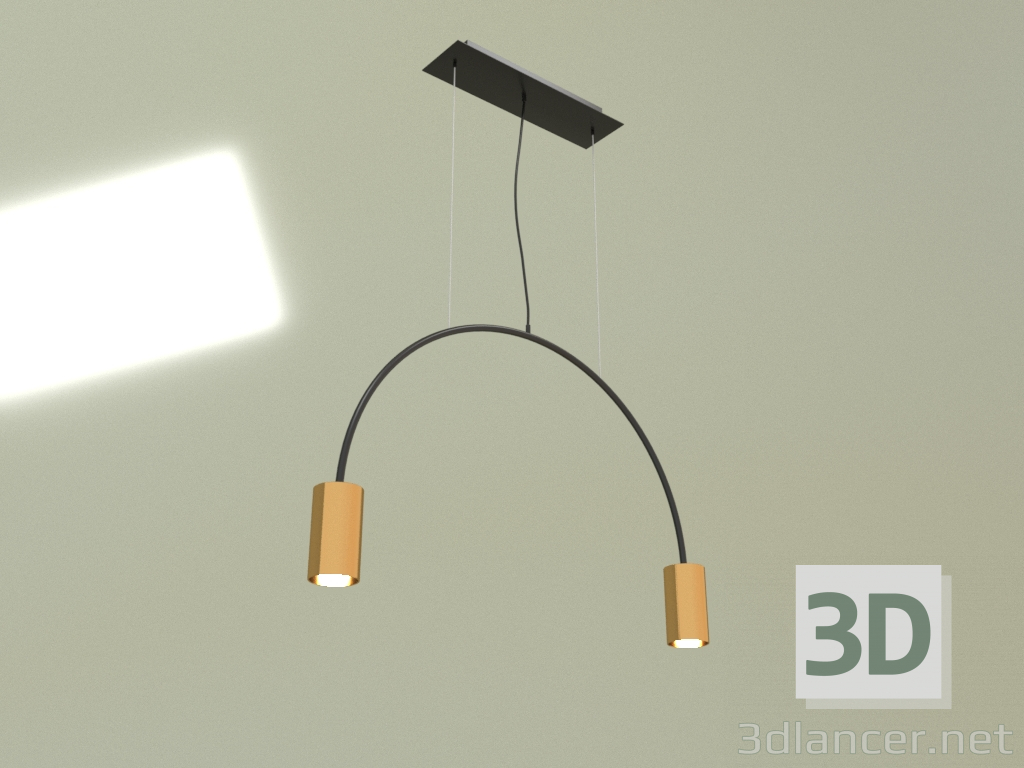 Modelo 3d Luminária pendente VOLTA 2 BK+GD 16005 - preview