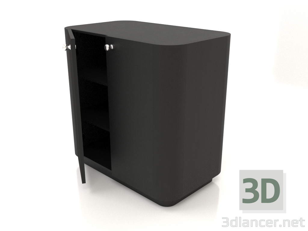 3d model Mueble TM 031 (entreabierto) (660x400x650, madera negra) - vista previa