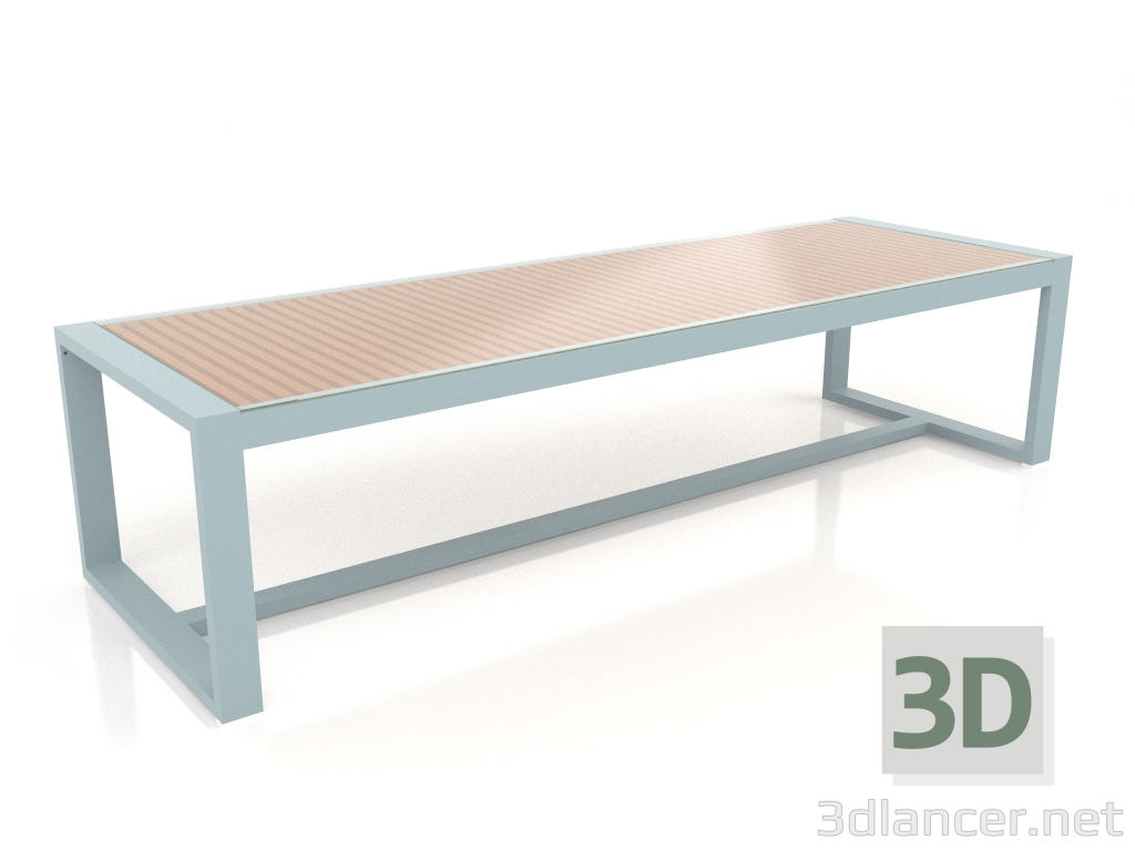 modello 3D Tavolo da pranzo con piano in vetro 307 (Grigio blu) - anteprima