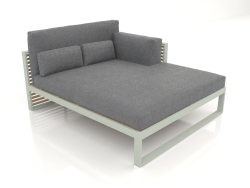 Sofá modular XL, sección 2 derecha, respaldo alto (Gris cemento)