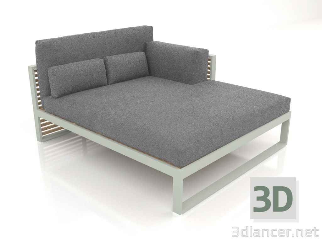 modello 3D Divano componibile XL, sezione 2 destra, schienale alto (Grigio cemento) - anteprima