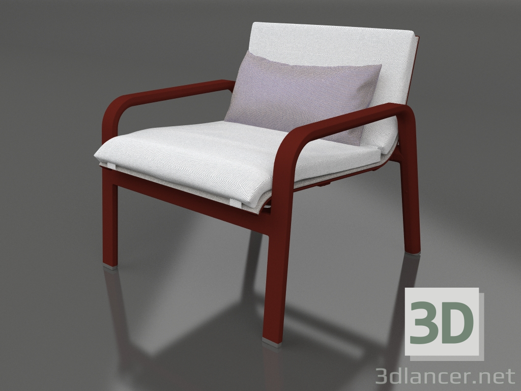 modèle 3D Fauteuil (Vin rouge) - preview