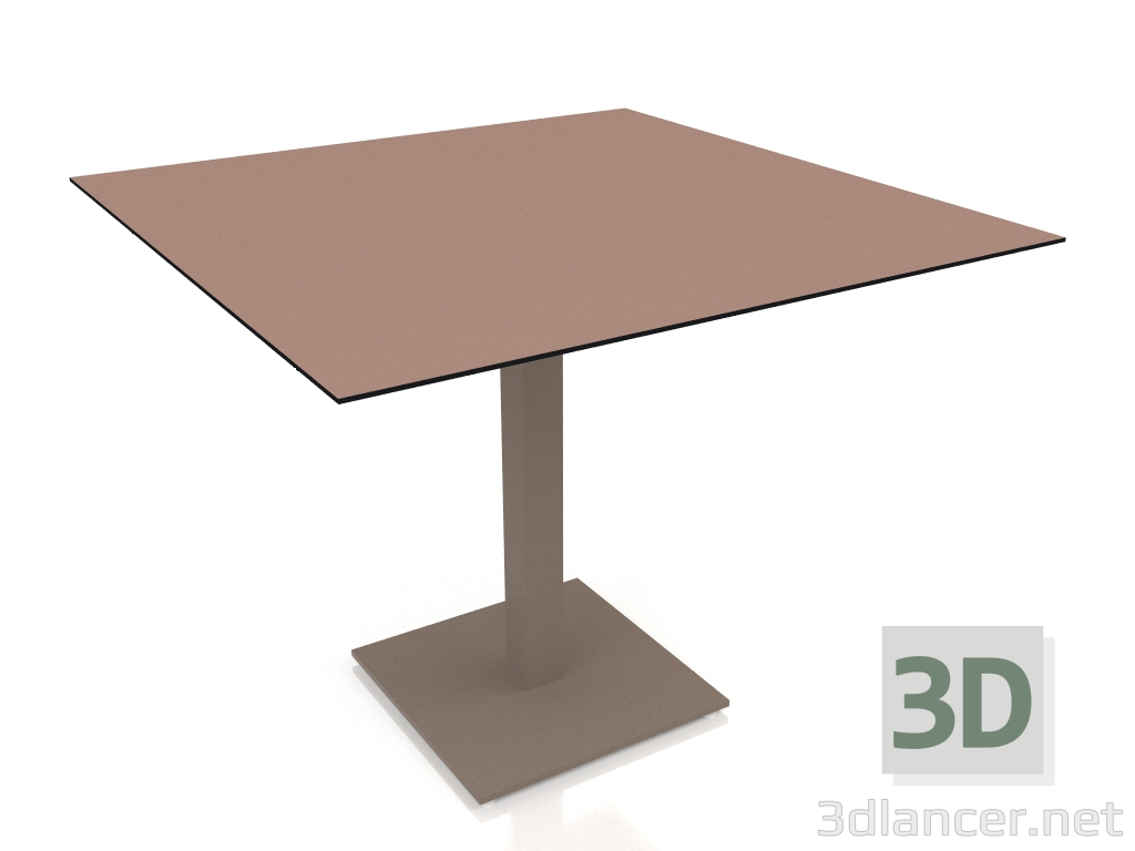 Modelo 3d Mesa de jantar com perna de coluna 90x90 (Bronze) - preview