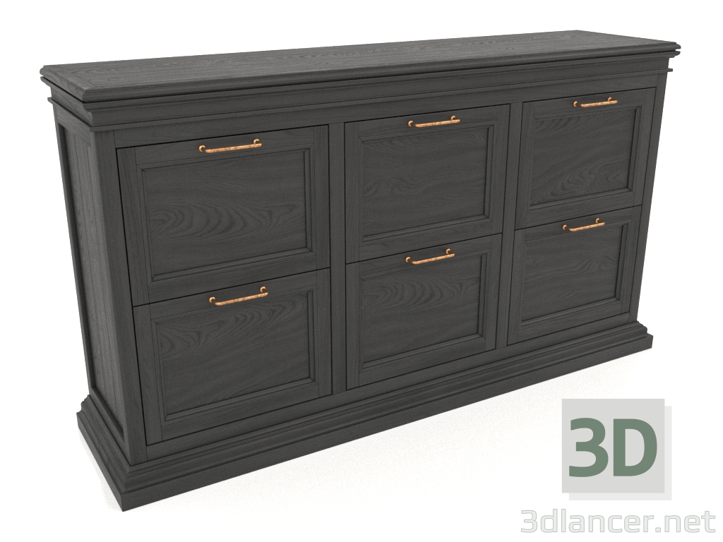 3d model Chest of drawers (3 sections) - preview