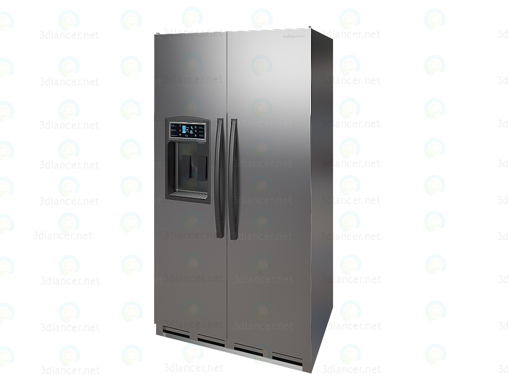 3d refrigerator Side by Side 3DS Model model buy - render