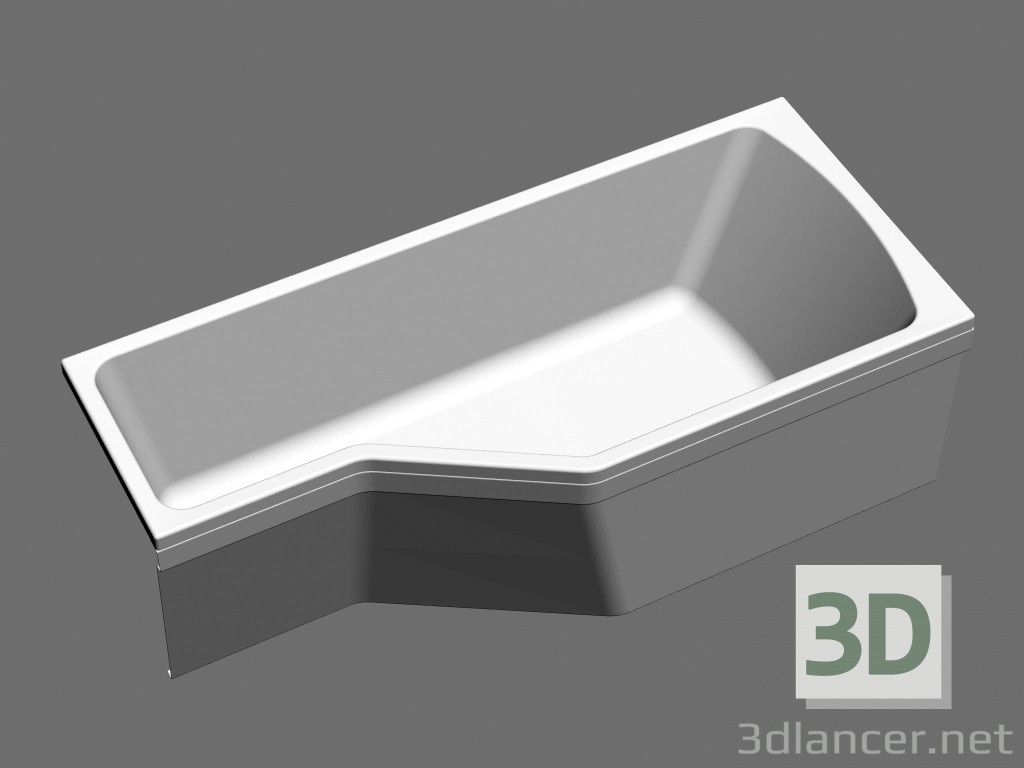 3d model Bañera asimétrica encantado VANA-1700 L - vista previa