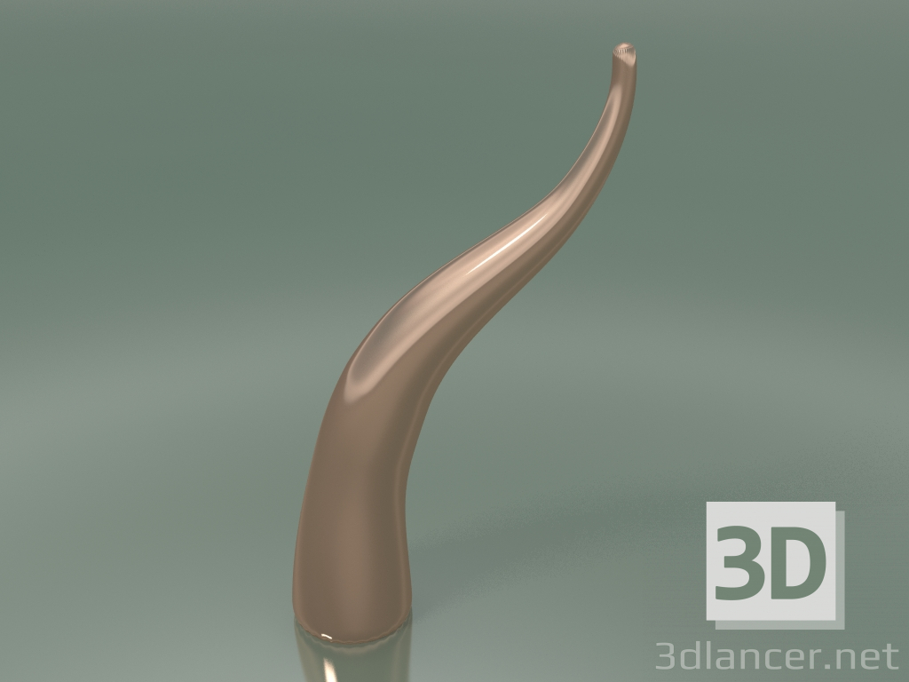 3d model Estatuilla de cerámica Corno (H 50cm, oro rosa) - vista previa