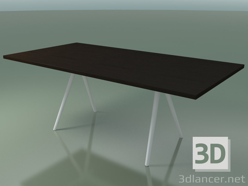 modello 3D Tavolo rettangolare 5433 (H 74 - 100x200 cm, gambe 150 °, impiallacciato L21 wengè, V12) - anteprima