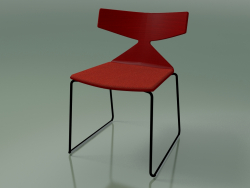 Silla apilable 3711 (en trineo, con almohada, rojo, V39)