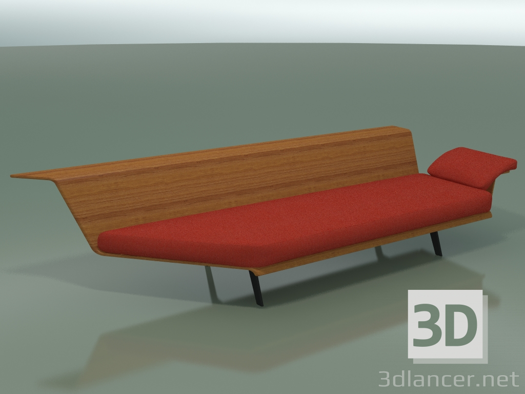 3d модель Модуль угловой Lounge 4422 (90° правый, Teak effect) – превью