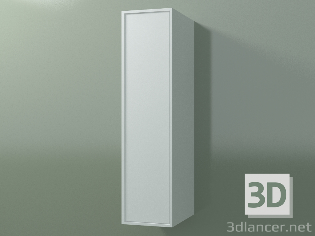 3d model Armario de pared con 1 puerta (8BUAСDD01, 8BUAСDS01, Glacier White C01, L 24, P 36, H 96 cm) - vista previa