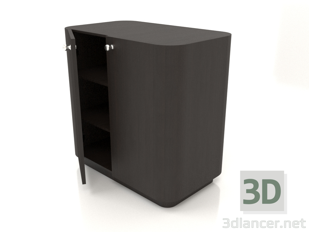 3d model Mueble TM 031 (entreabierto) (660x400x650, madera marrón oscuro) - vista previa