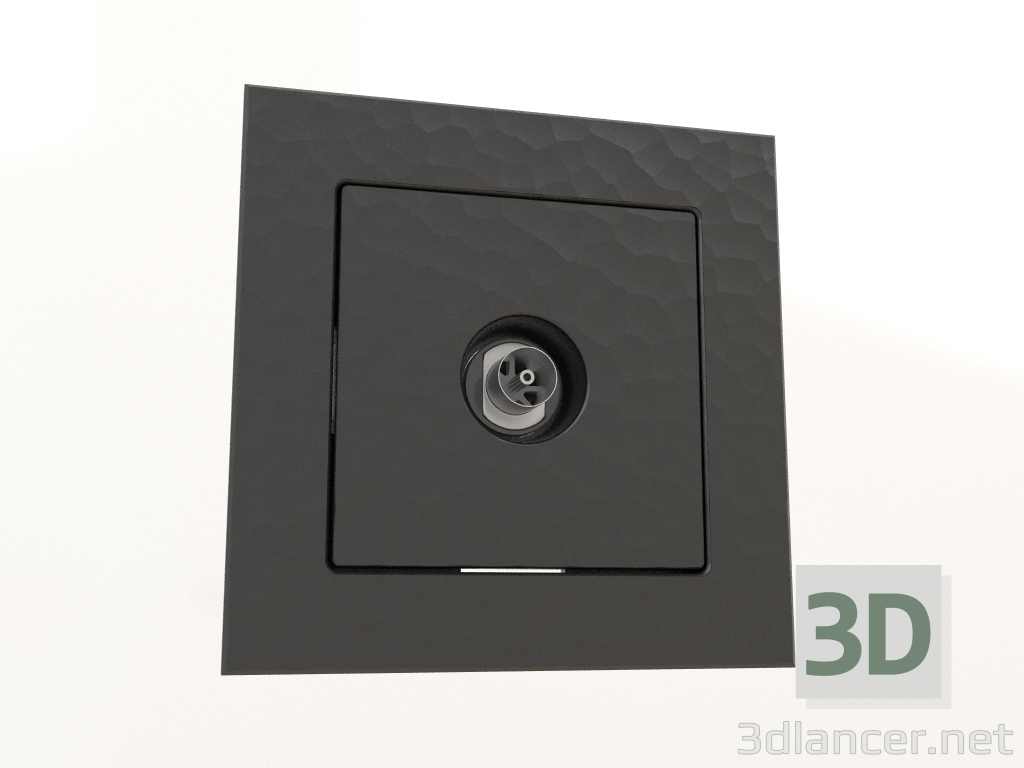 3d model TV socket (hammer black) - preview