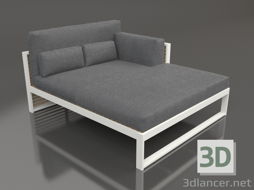 3d model Sofá modular XL, sección 2 derecha, respaldo alto (gris ágata) - vista previa