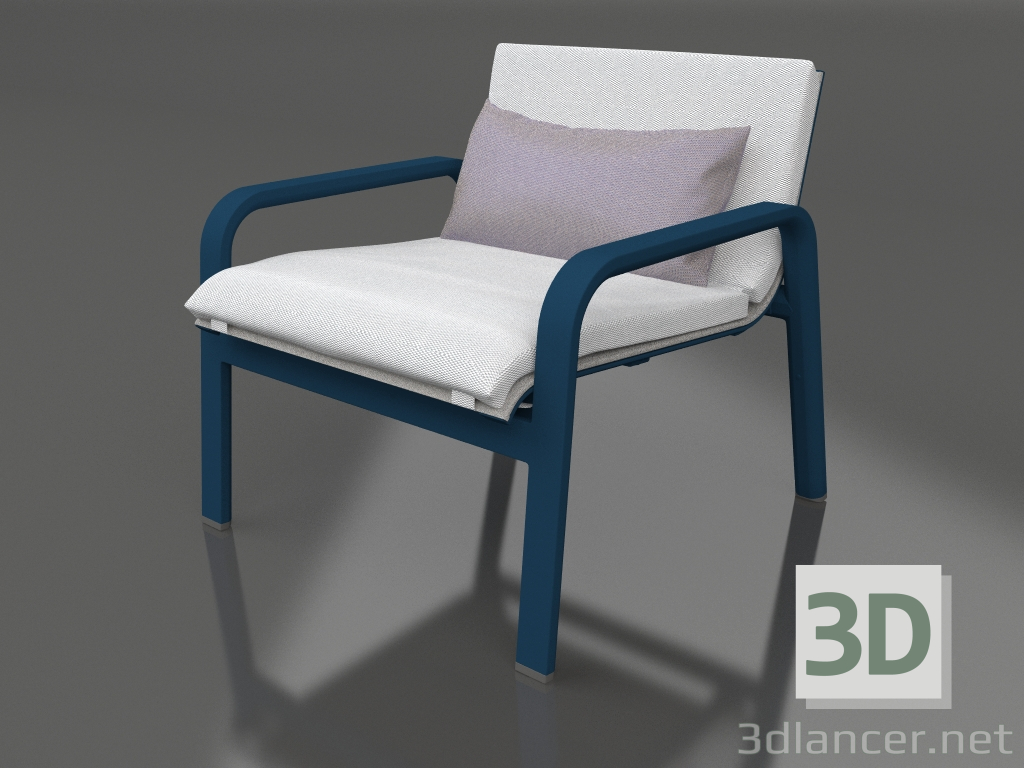 3d model Armchair (Grey blue) - preview