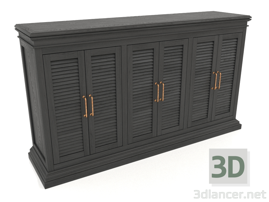 modèle 3D Commode avec portes (3 sections) - preview