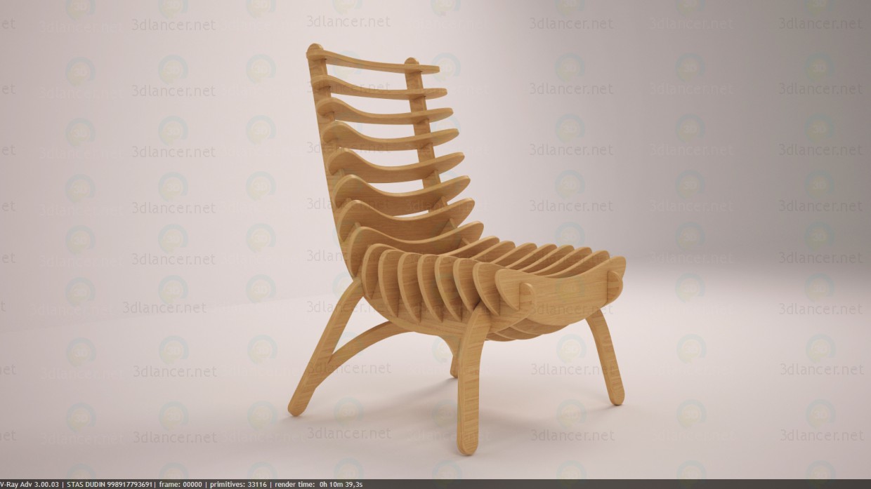 3d model Silla - vista previa