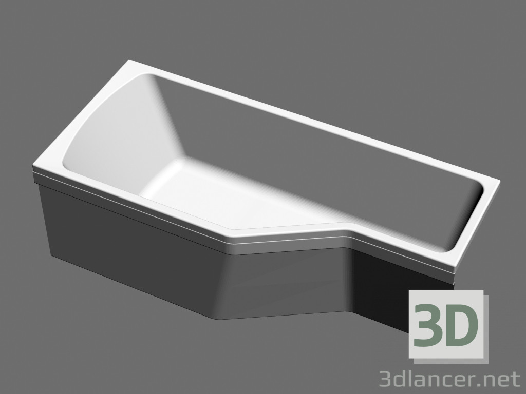 3d model Bañera asimétrica encantado VANA-1700 R - vista previa