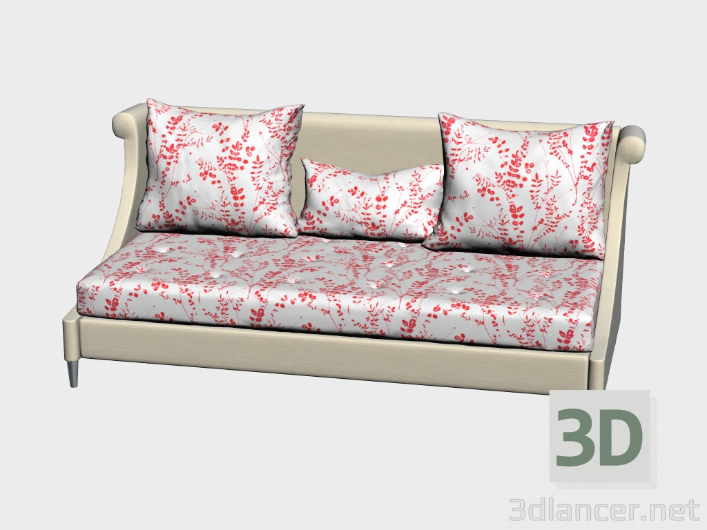 3d model Sofá cama doble Milwaukee - vista previa