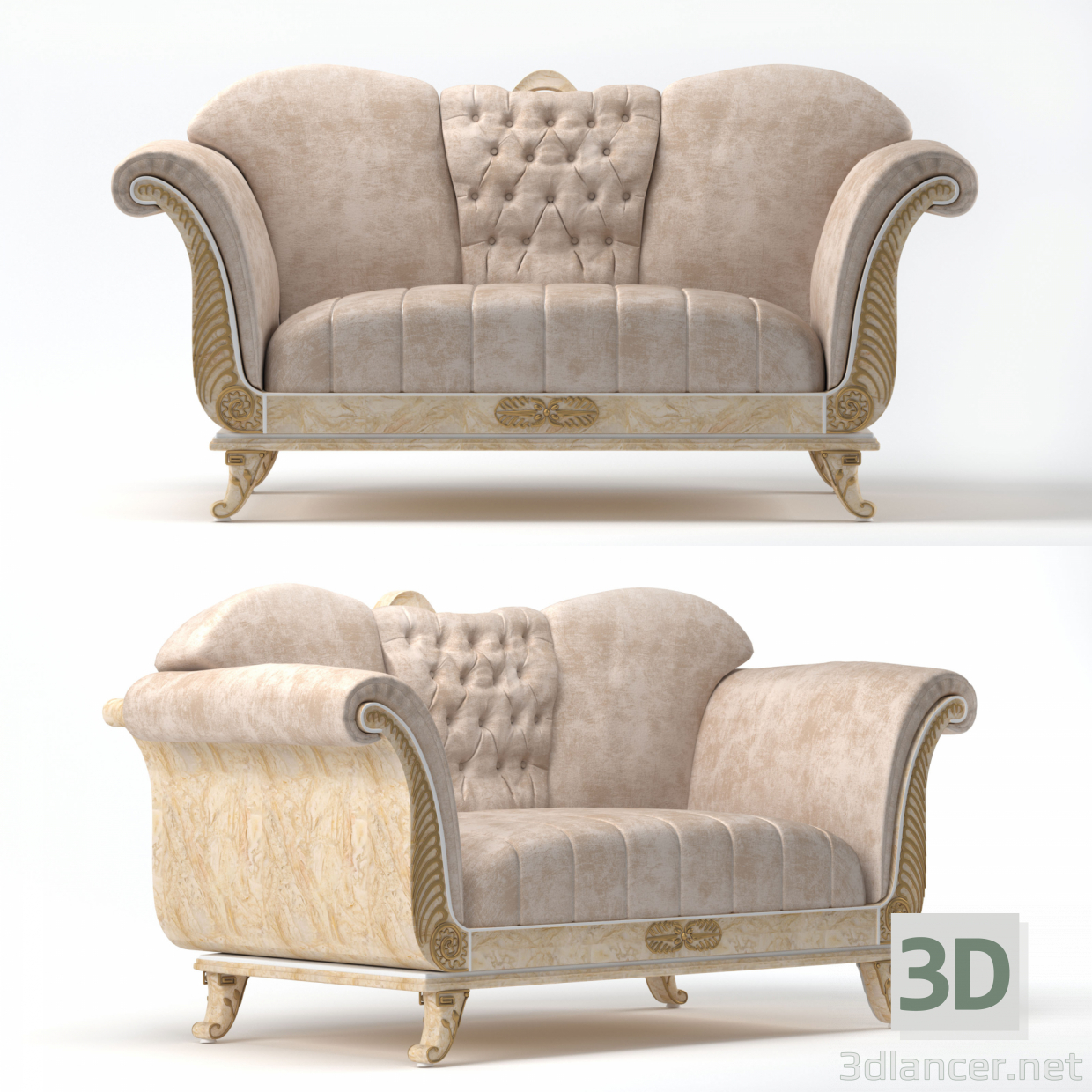 3D Modell Sofa Tecni nova 1196 - Vorschau