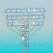 3d model Pole with floodlights - preview