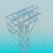 3d model Pole with floodlights - preview