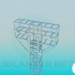 3d model Pole with floodlights - preview