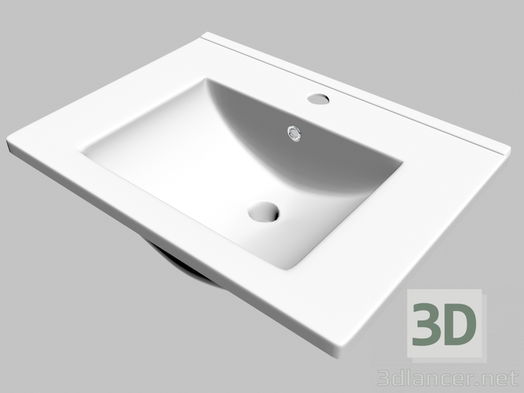 modèle 3D Lavabo monté dans le comptoir 60 cm Floks (CDI 6U6M) - preview