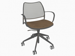 Office chair with chrome frame (on casters) (B)