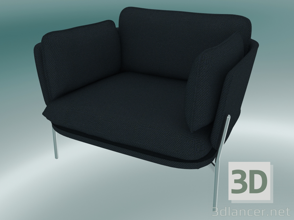 Modelo 3d Poltrona Cloud (LN1, 84x100 N 75cm, pernas cromadas, Sunniva 2 192) - preview