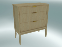 Chest of 3 drawers (Light oak)