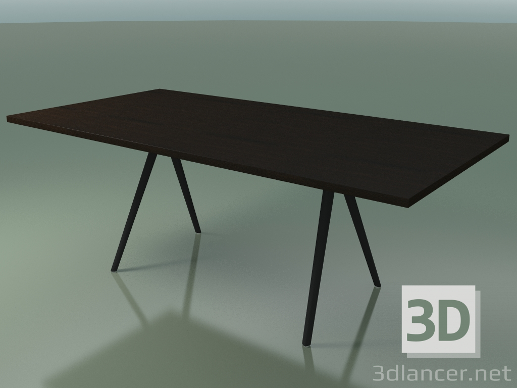 3d model Mesa rectangular 5433 (H 74 - 100x200 cm, patas 150 °, chapada L21 wengué, V44) - vista previa