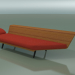 Modelo 3d Módulo Angular Lounge 4423 (90 ° à esquerda, efeito Teca) - preview