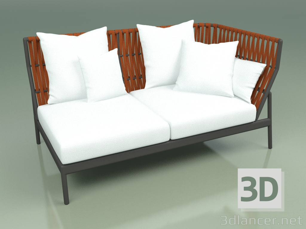 3d model Módulo de sofá izquierdo 105 (Belt Orange) - vista previa