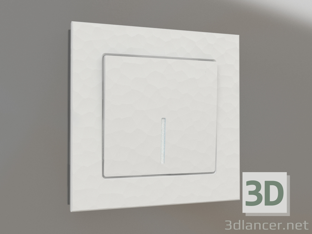 Modelo 3d Interruptor de tecla única com luz de fundo (martelo prateado) - preview