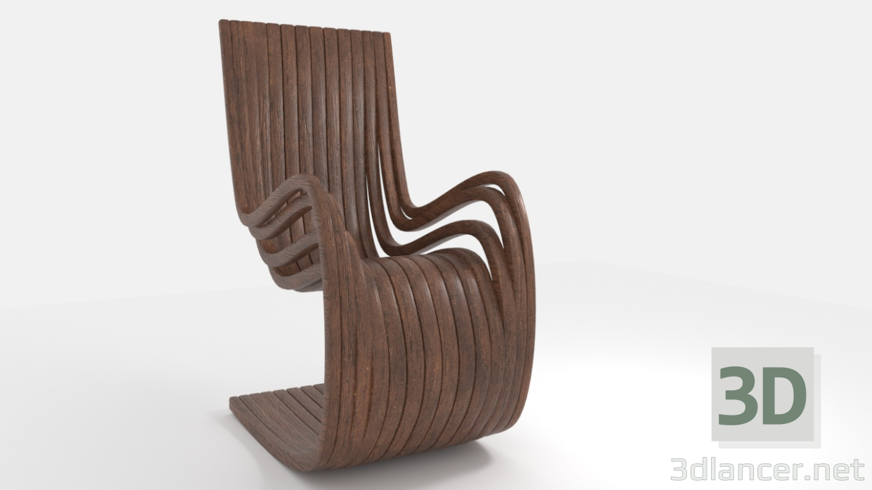 modèle 3D chaise design - preview