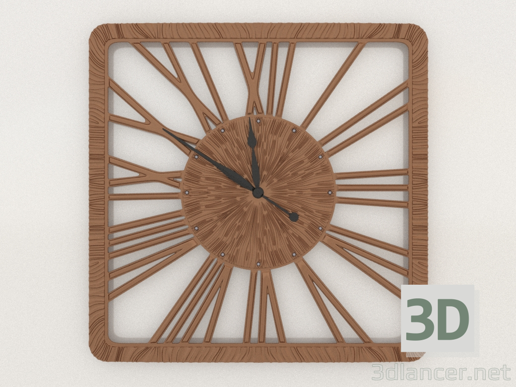 3d model Reloj de pared TWINKLE NEW (bronce) - vista previa