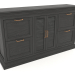 3d model Chest of drawers with doors and drawers (3 sections) - preview