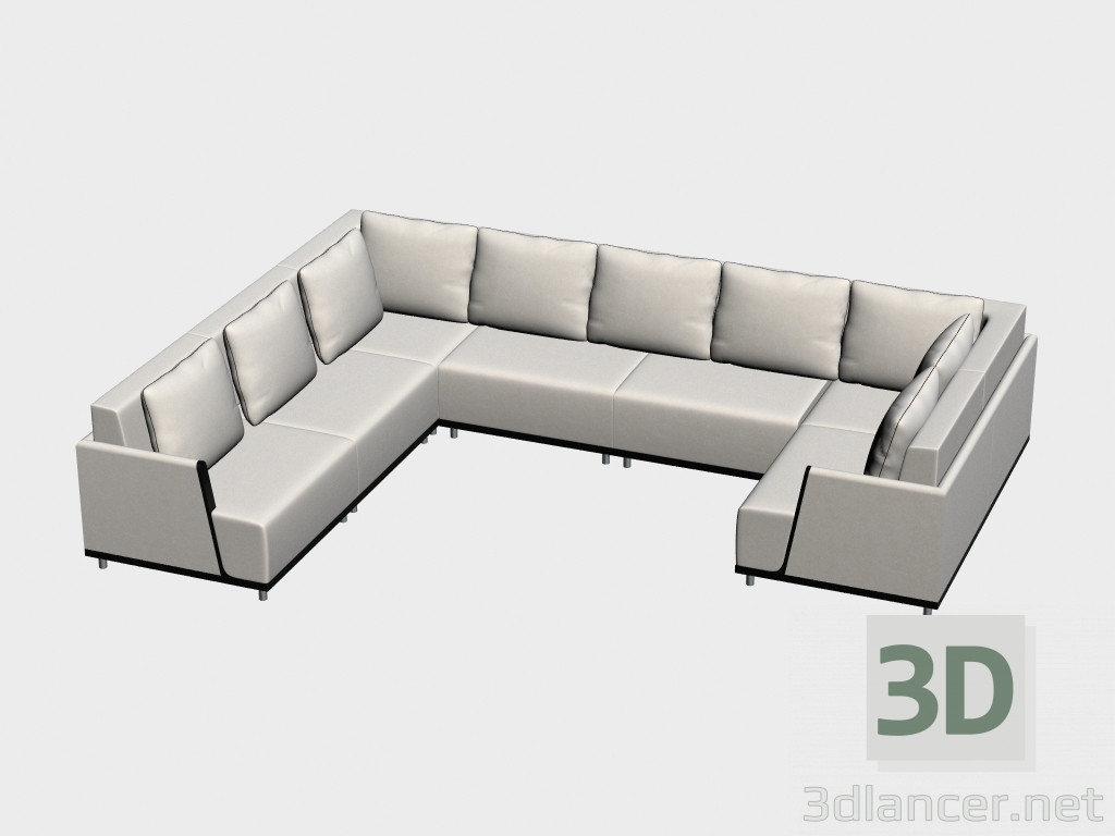 3d модель Диван модульный Нормандия – превью