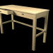 Modelo 3d Tabela 2 gavetas HEMNES - preview