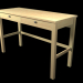 Modelo 3d Tabela 2 gavetas HEMNES - preview