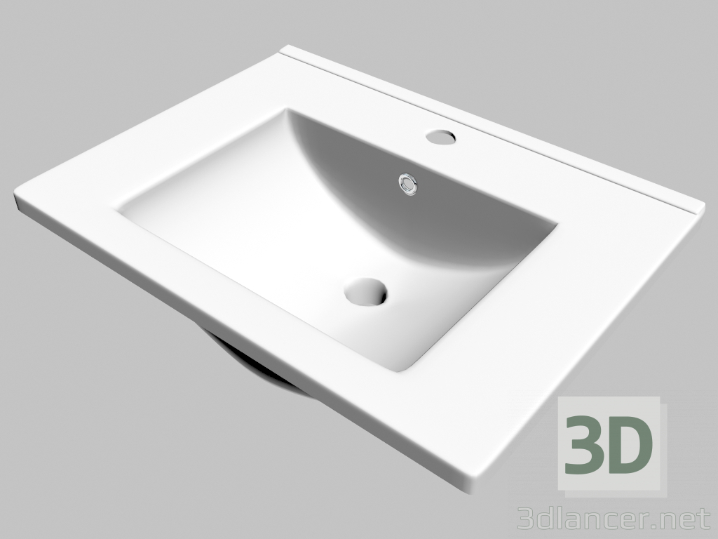 modello 3D Lavabo montato nel controsoffitto da 80 cm Floks (CDI 6U8M) - anteprima