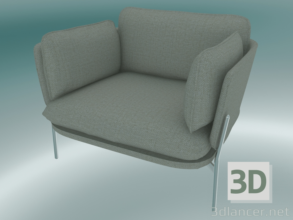 3D Modell Sessel Cloud (LN1, 84x100 N 75cm, verchromte Beine, Sunniva 2 717) - Vorschau