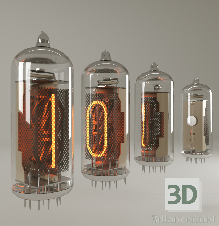 Lámparas indicadoras de descarga 3D modelo Compro - render