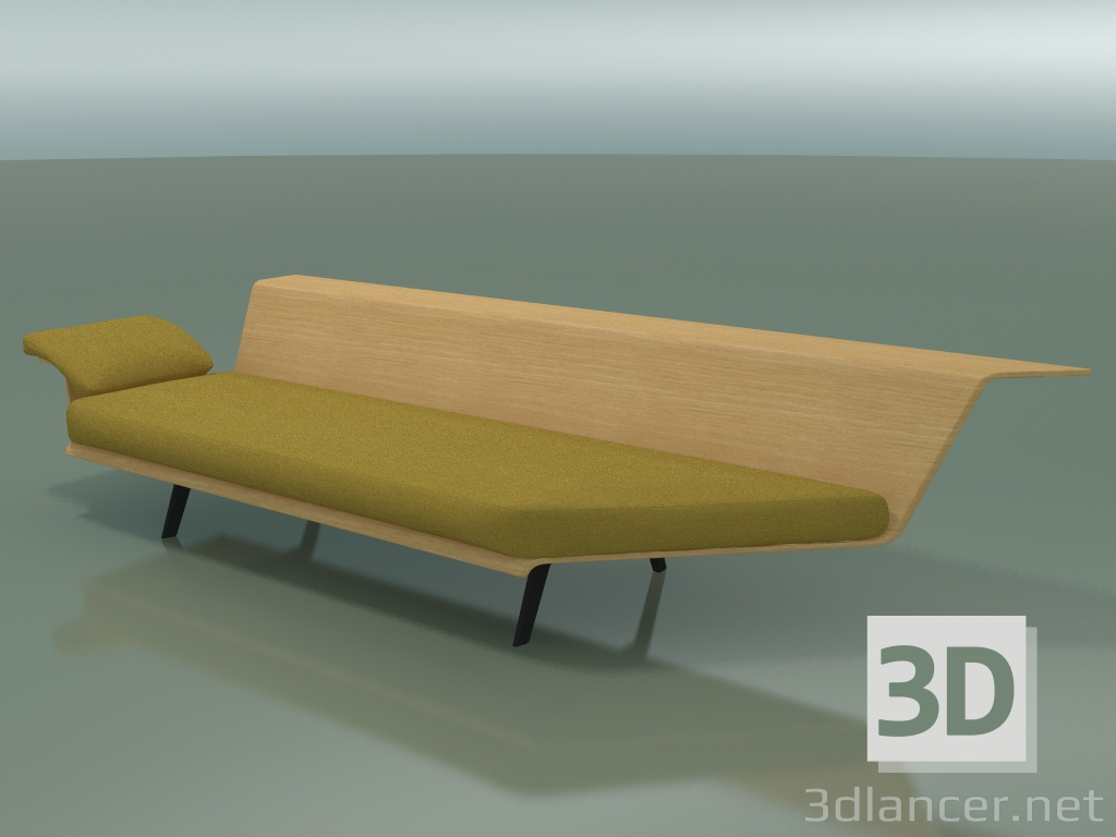 3d модель Модуль кутовий Lounge 4423 (90 ° лівий, Natural oak) – превью